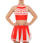 Костюм для чирлидинга кроп-топ и плиссированная мини-юбка SP-Sport F1356 размер S-2XL цвета в ассортименте 15