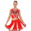 Костюм для чирлидинга кроп-топ и плиссированная мини-юбка SP-Sport CO-666 размер XS-3XL цвета в ассортименте 12