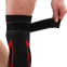 Бандаж эластичный удлинённый компрессионный на голень и колено и фиксирующим ремнем Knee compression sleeve SIBOTE ST-7219 1шт 2