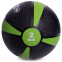 М'яч медичний медбол Zelart Medicine Ball FI-5122-2 2кг чорний-зелений 1