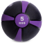 М'яч медичний медбол Zelart Medicine Ball FI-5122-5 5кг чорний-фіолетовий 1