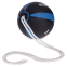 Мяч медицинский Tornado Ball Zelart на веревке FI-5709-2 2кг черный-голубой 2