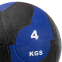 Медбол м'яч медичний дворучний з хватами Record FI-5111-4 4кг чорний-синій 4