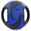 Мяч медицинский медбол с двумя ручками Record Medicine Ball FI-5111-9 9кг черный-синий 0