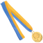Медаль спортивна зі стрічкою SP-Sport AIM Бильярд C-4846-0021 золото, срібло, бронза 2