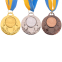 Медаль спортивна зі стрічкою SP-Sport AIM Бильярд C-4846-0021 золото, срібло, бронза 7