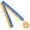 Медаль спортивная с лентой SP-Sport AIM Боулинг C-4846-0006 золото, серебро, бронза 2