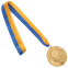 Заготовка медали с лентой SP-Sport RESULT C-4331 6,5см золото, серебро, бронза 2