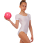 Купальник для танців і гімнастики з коротким рукавом Zelart CO-9003-NW XS-XL білий 0