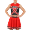 Костюм для чирлидинга кроп-топ и плиссированная мини-юбка SP-Sport CO-5856 размер S-2XL красный 3