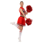 Костюм для чирлидинга кроп-топ и плиссированная мини-юбка SP-Sport CO-5856 размер S-2XL красный 7