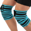 Колінні бинти для присідань KNEE WRAPS LiveUp LP8724 2шт синій-чорний 1