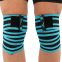 Колінні бинти для присідань KNEE WRAPS LiveUp LP8724 2шт синій-чорний 2