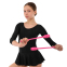 Купальник для танців і гімнастики з довгим рукавом і спідницею Lingo CO-7046 104-162см чорний 5