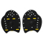 Лопатки для плавання гребні Cima PL-7033-S чорний-жовтий 0