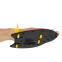 Лопатки для плавания гребные Cima PL-7033-S черный-желтый 7