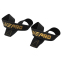 Лямки для тяги восьмерки Figure 8 для штанги и тяжелых тренировок POWER STRAP LiveUp LP8772 2шт черный-золотой 4