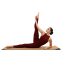 Коврик для йоги Пробковый каучуковый двухслойный Yoga mat BLOOM LB7121 183x61мx0.6cм коричневый 10