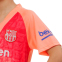 Форма футбольная детская с символикой футбольного клуба BARCELONA MESSI 10 резервная 2019 SP-Planeta CO-7295 20-28 оранжевый-красный 2