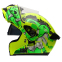 Мотошлем модуляр (flip-up) YOGE Пасть крокодила M-9399-3 M-L лимонный-черный-зеленый 7