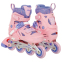 Роликовые коньки раздвижные детские с защитой и шлемом в комплекте Banwei BW-220 размер 31-42 4
