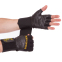 Перчатки для фитнеса и тяжелой атлетики кожаные GOLDS GYM BC-3603 S-XL черный 10