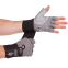 Перчатки для фитнеса и тяжелой атлетики кожаные VELO VL-3222 S-XL серый-черный 2