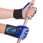 Перчатки для фитнеса и тяжелой атлетики кожаные VELO VL-3223 S-XL синий-серый 0