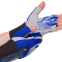 Перчатки для фитнеса и тяжелой атлетики кожаные VELO VL-3223 S-XL синий-серый 1