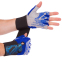 Перчатки для фитнеса и тяжелой атлетики кожаные VELO VL-3223 S-XL синий-серый 2