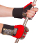 Перчатки для фитнеса и тяжелой атлетики кожаные VELO VL-3229 S-XL красный-черный 0