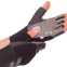 Перчатки для фитнеса и тяжелой атлетики кожаные VELO VL-8114 S-XL черный-серый 1