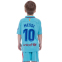 Форма футбольная детская с символикой футбольного клуба BARCELONA MESSI 10 гостевая 2018 SP-Planeta CO-7116 6-14 лет голубой 0