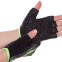 Перчатки для фитнеса и тренировок Zelart SB-161743 XS-M черный-салатовый 2