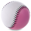 М'яч для бейсболу SP-Sport C-3406 білий-рожевий 0