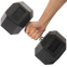 Гантель цельная шестигранная гексагональная обрезиненная Zelart TA-5159-32_5 1шт 32,5кг черный 3