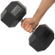 Гантель цельная шестигранная гексагональная обрезиненная Zelart TA-5159-35 1шт 35кг черный 3
