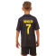 Форма футбольная детская с символикой футбольного клуба JUVENTUS RONALDO 7 гостевая 2019 SP-Planeta CO-8027 6-14 лет черный 0