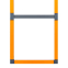 Координационная лестница дорожка с барьерами SP-Sport FB-0502 5,5м оранжевый 1