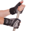 Перчатки для фитнеса и тяжелой атлетики кожаные Zelart ZB-8121 M-XL серый-черный 0
