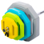Штанга для фітнесу (фітнес памп) LiveUp LP8035-40 довжина-1,4м 28мм 40кг різнокольоровий 3