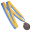 Медаль спортивна зі стрічкою HIT SP-Sport C-3170 золото, срібло, бронза 8