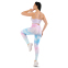 Лосины леггинсы женские с принтом Domino Pastel 1630-3 S-L белый-розовый-голубой 5