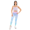 Лосины леггинсы женские с принтом Domino Pastel 1630-5 S-L белый-фиолетовый-голубой 4