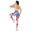 Лосины леггинсы женские с принтом Domino YH72 S-L белый-синий-красный 5