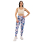 Лосины леггинсы женские с принтом Domino YH122 S-L белый-синий 4