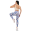 Лосины леггинсы женские с принтом Domino YH122 S-L белый-синий 5