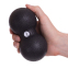 Мяч массажный кинезиологический двойной Duoball ZELART FI-6664 черный 3