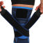 Наколенник спортивный эластичный компрессионный с фиксирующим ремнем SIBOTE ST-7448 M-XL 1шт черный-синий 1