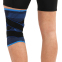 Наколенник спортивный эластичный компрессионный с фиксирующим ремнем SIBOTE ST-7448 M-XL 1шт черный-синий 3